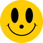 Simple flat smiley face vector image