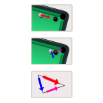 Pool table momentum conservation vector image