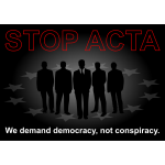 Stop ACTA vector drawing