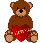 Valentines Day Teddy Bear vector illustration