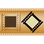 Three film strips vector image