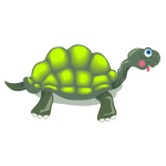 Image of florescent green tortoise