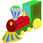 Color toy train vector image