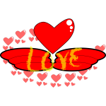 Vector clip art of wings of love