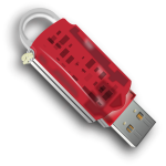 Keyring USB stick vector image