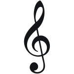 Treble clefs vector symbol