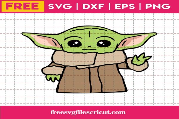 Baby Yoda Silhouette SVG Free