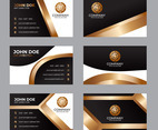 Modern White and Gold Business Card Template Design