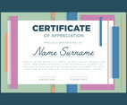 Flat Modern Certificate Template