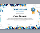 Modern Geometric Certificate Template