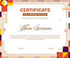 Flat Modern Certificate Design