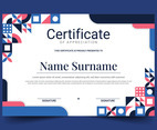 Flat Modern Certificate Template