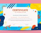 Flat Modern Certificate Template