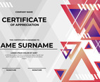 Modern Geometric Certificate Template