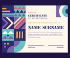 Creative Modern Colorful Certificate