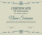 Certificate Template With Classic Style