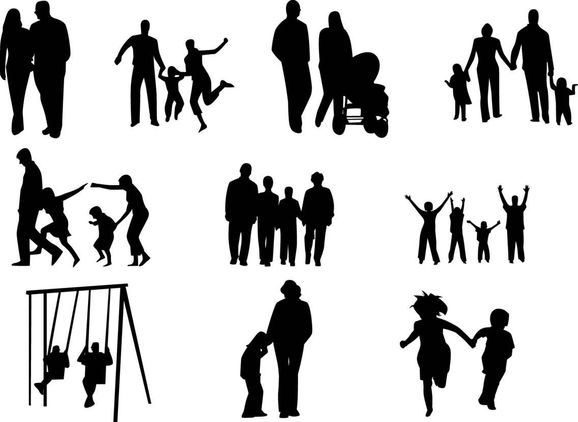 People Silhouette Family