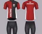 Bike Jersey Template in Realistic Style