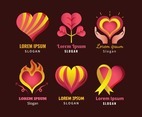 Heart Logo Element Template Set