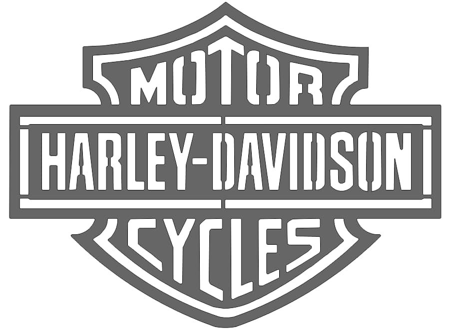 Harley Davidson Logo Black And White Vector