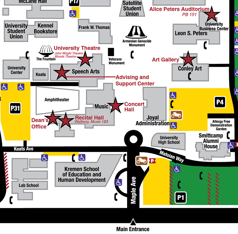 Fresno State Campus Map - United States Map