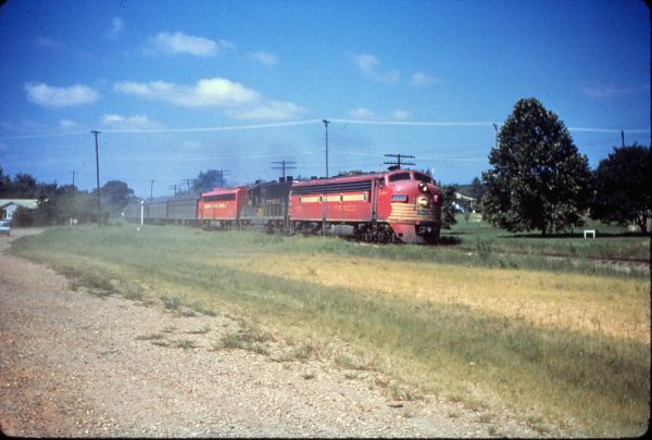 E7A 2002 (Comanche) at Van Buren, Arkansas on August 19, 1963 on a troop train (Mike Condren)