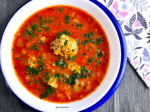 Dalmatian Style Meatballs in Tomato Sauce with Cabbage without onion without garlic