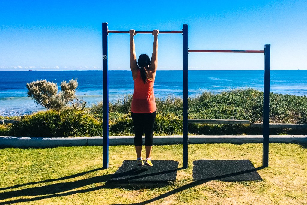 Working out at the beach in Perth