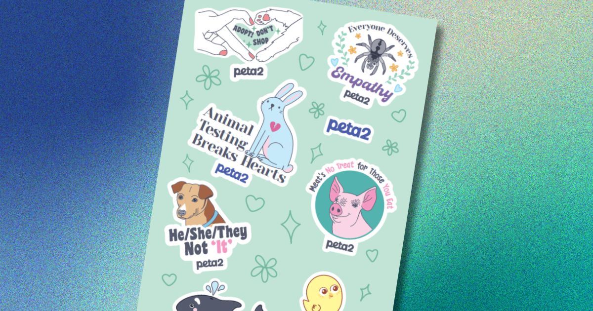 free animal peta stickers