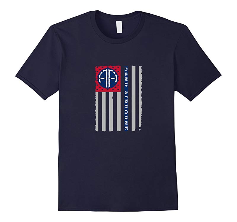 82nd Airborne Division Veteran American Flag T-shirt-RT