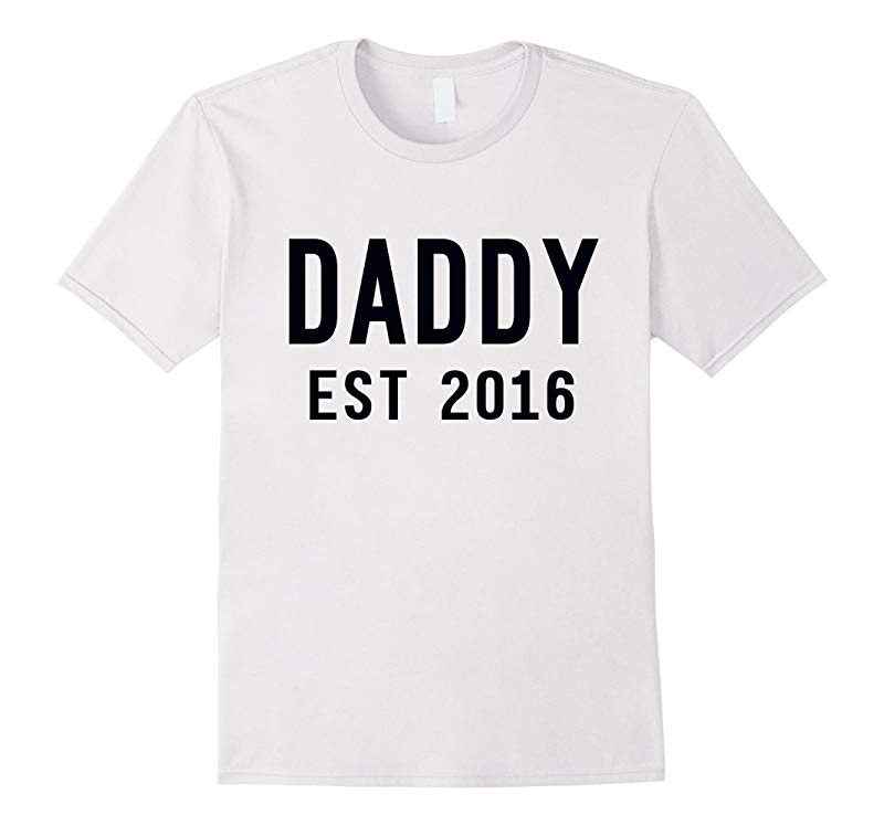 1st Fathers Day T-Shirt - New Daddy Shirt - Dad Est 2016-RT