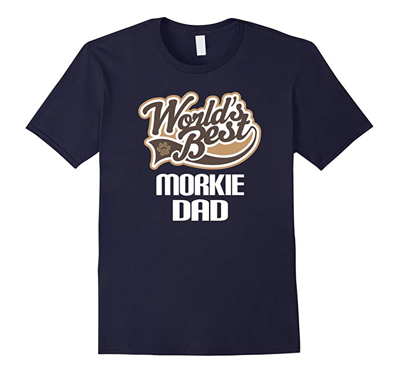 Mens Morkie Dog Dad T-shirt Fathers Day Pets Mens Gift Tee-RT