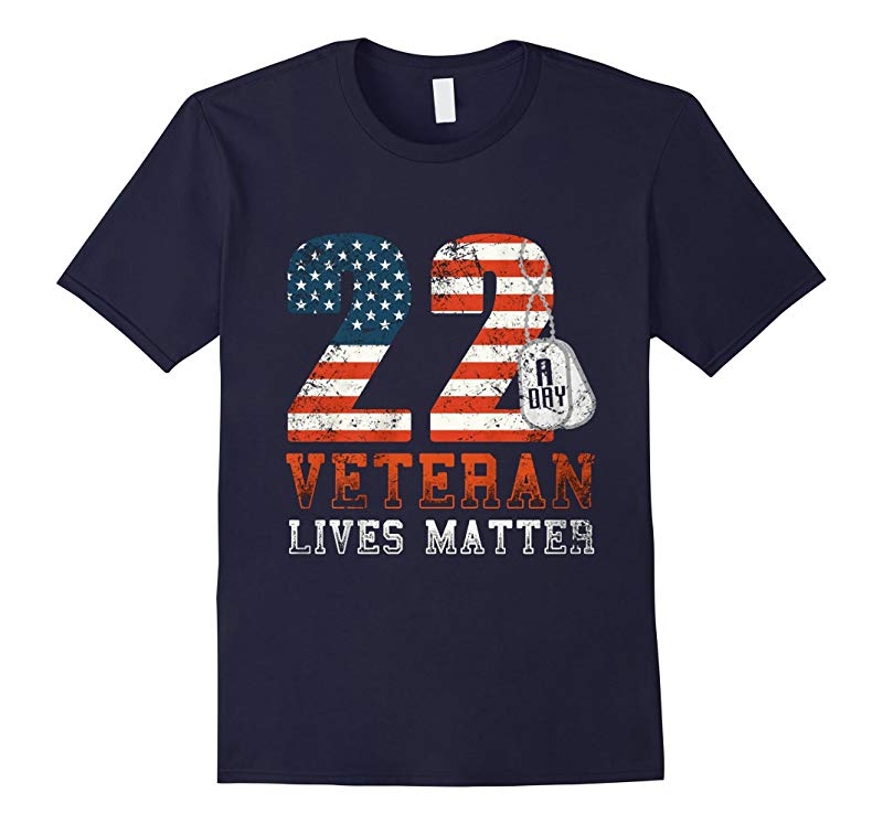 22 Push Up Challenge Veteran Lives Matter T Shirt-RT