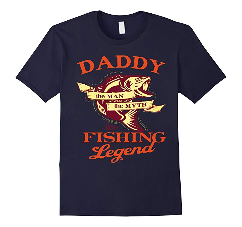 Mens Dad shirt DADDY - THE MAN THE MYTH THE FISHING LEGEND shirt-RT