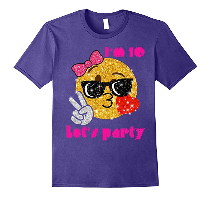 10th birthday emoji shirt for girls-RT