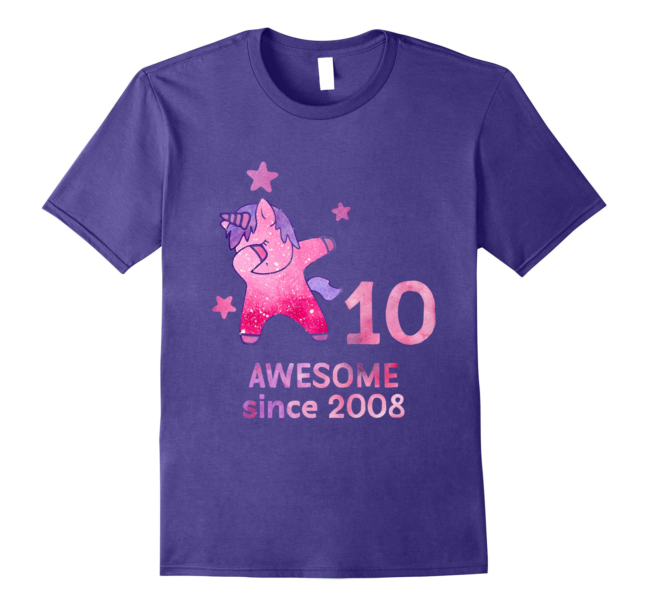 10th Birthday Shirt Unicorn Gift Girls Age 10 Women Tshirt-RT