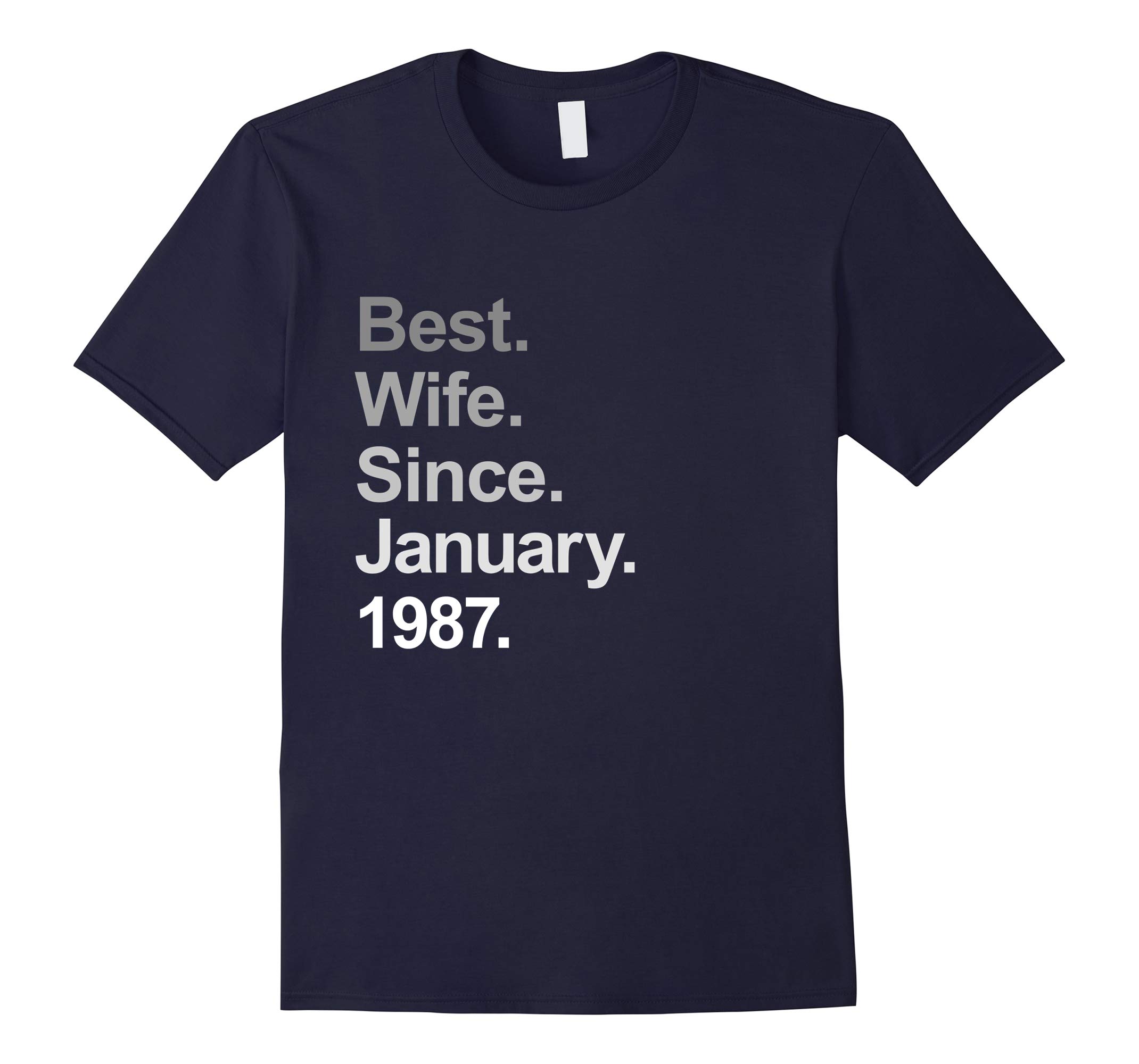 31st Wedding Anniversary Shirt, Best Wife Since January 1987-RT