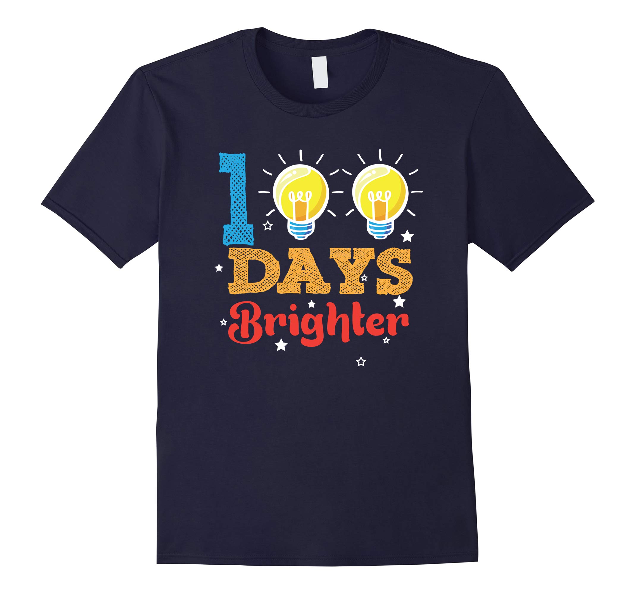 100 Days Brighter 100th Day Teachers and Kids T-Shirt-RT