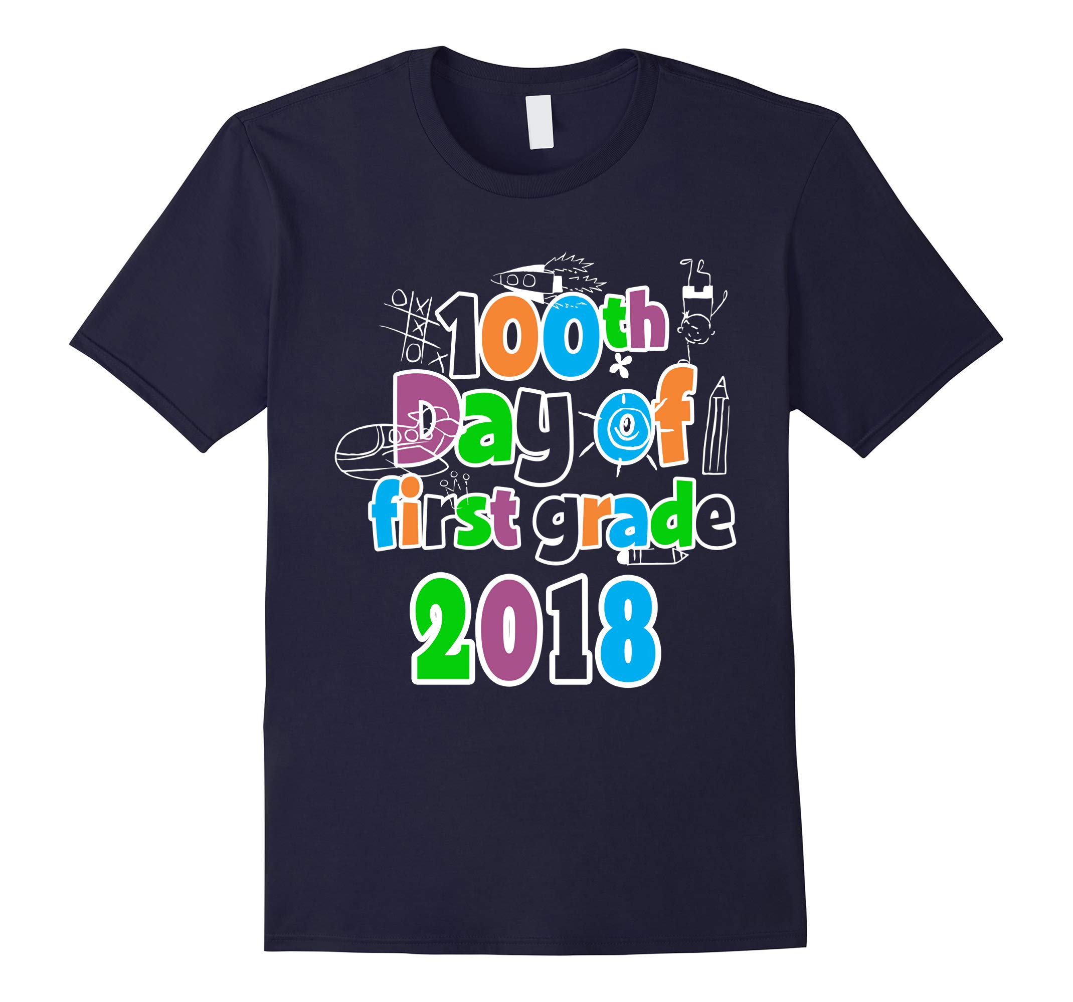 100th Day of School First Grade Tshirt 2018 100 Days Smarter-RT