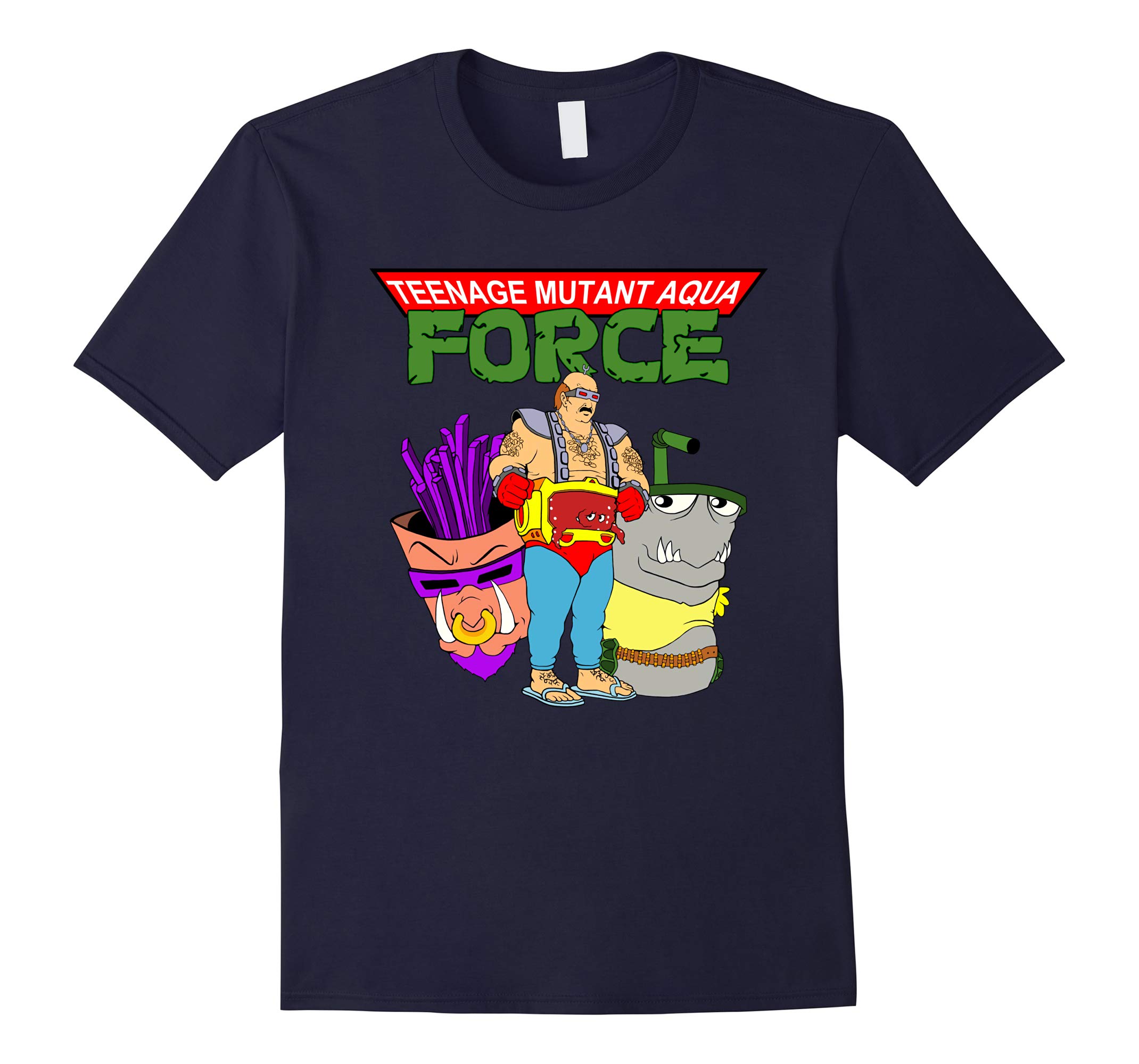 Teen Mutant Aqua Force Funny 80s Throwback T-Shirt-RT