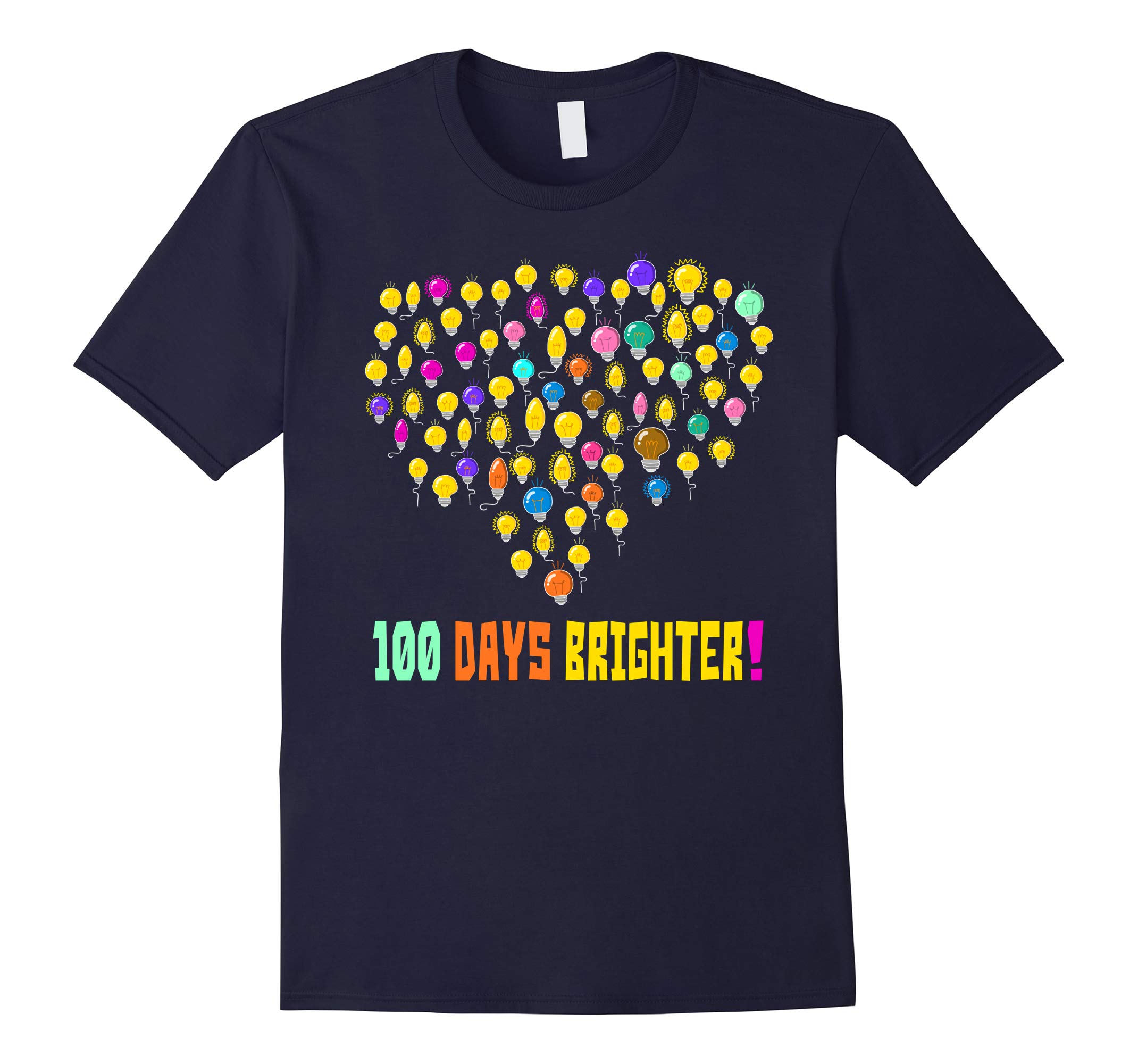 100 Days Brighter T-shirt 100th Day of School Cute Gifts-RT