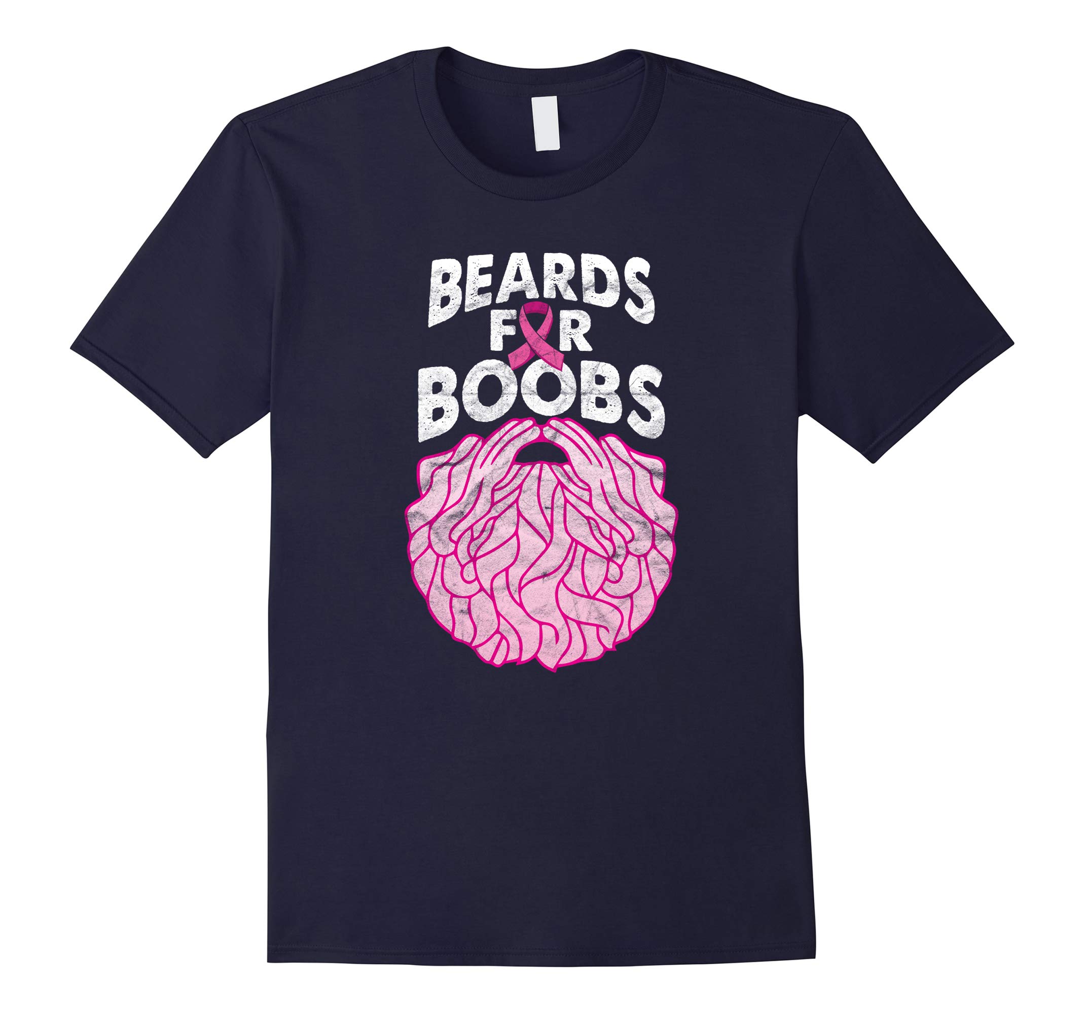 'Beards Breast Cancer Shirt' Breast Cancer Awareness Shirt-RT