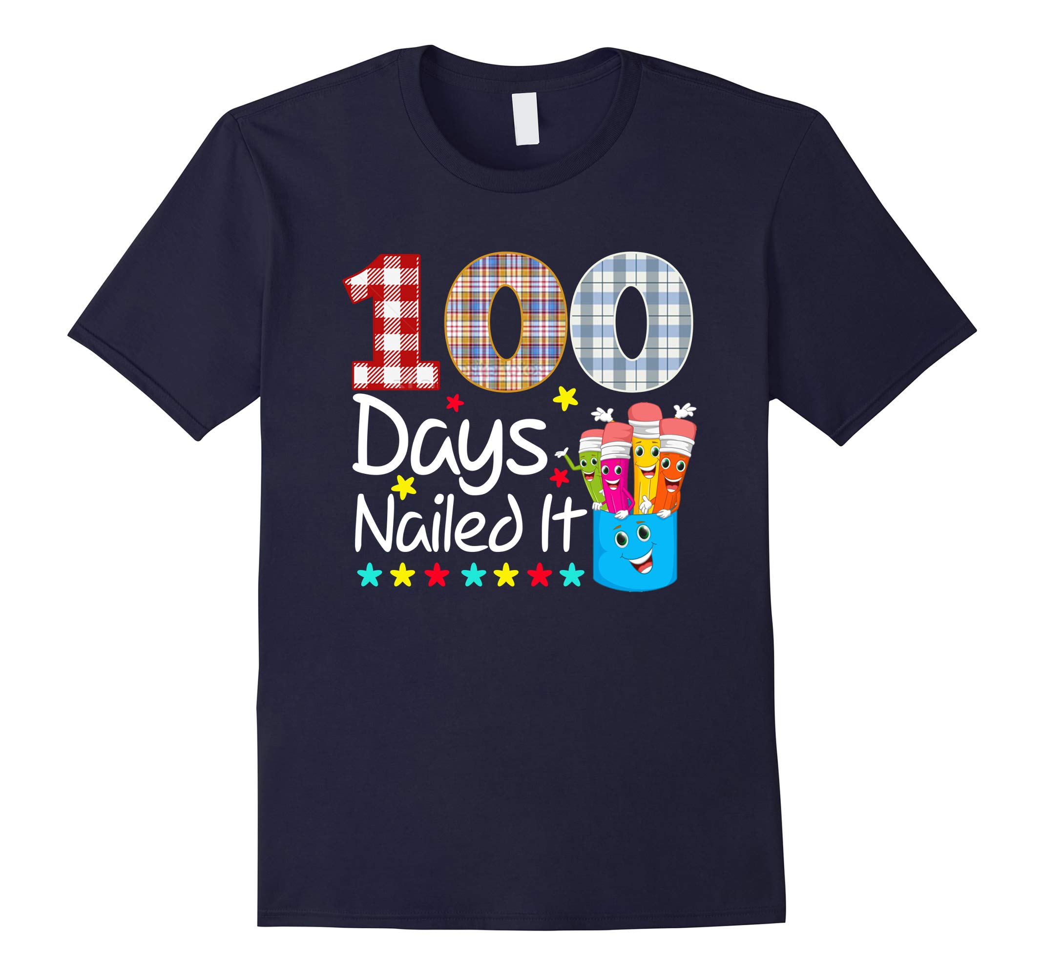 100 Days Nailed It 100th Day of School Kids & Teachers Shirt-RT