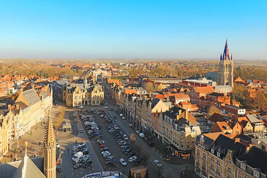 Ypres aerial view from the Bell Tower