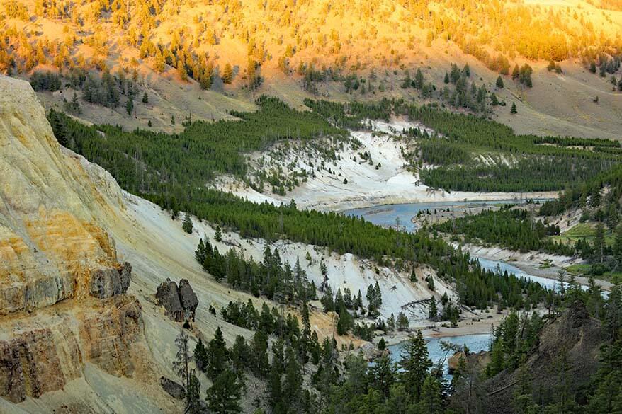 Yellowstone River at sunset