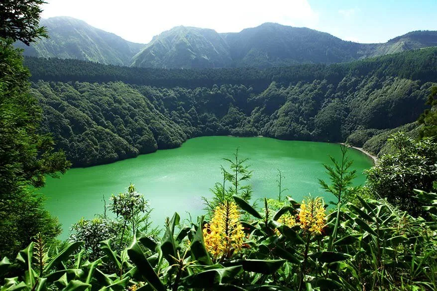 Miradouro da Lagoa de Santiago in Sao Miguel, the Azores