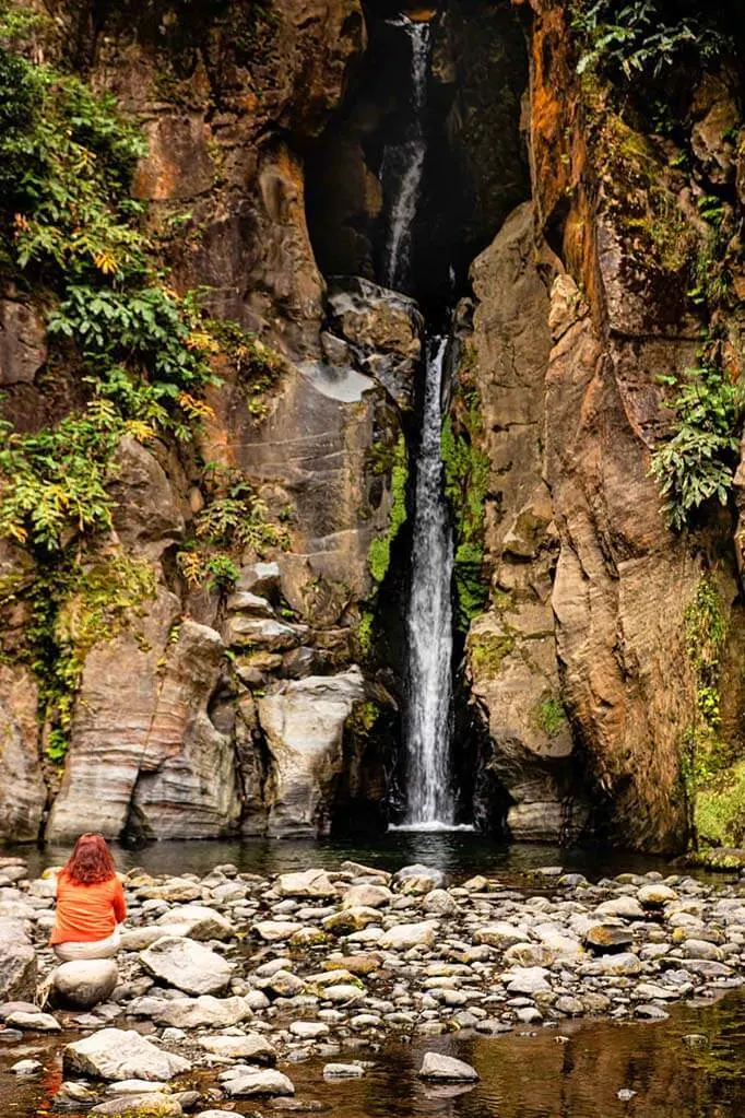 Salto do Cabrito waterfall in Sao Miguel, Azores, Portugal