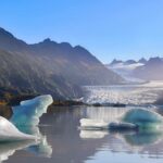 Grewingk Glacier Lake in Alaska