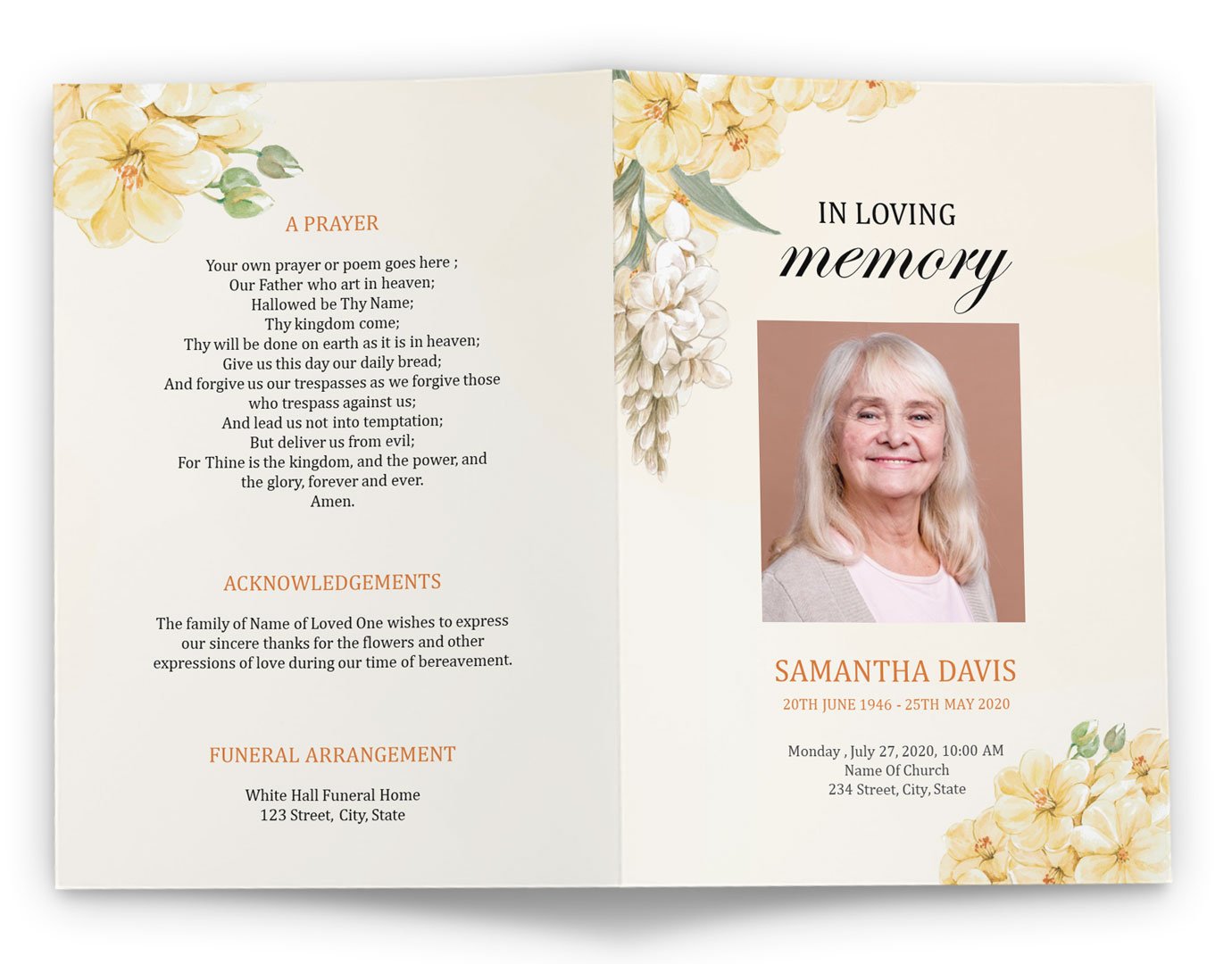 Funeral Brochure Template - prntbl.concejomunicipaldechinu.gov.co