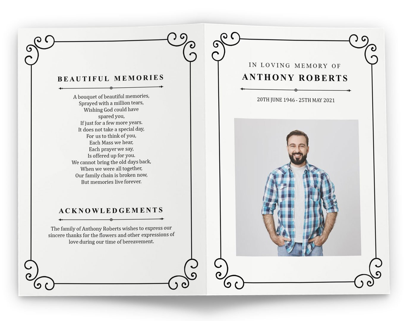 Free Printable Funeral Program Template Word